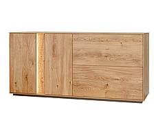 Dubová komoda PARIS  185 cm, s osvětlením