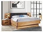 Dubová postel DENVER 14 140x200 cm s panely a úložným prostorem potahová látka KINGSTON 99