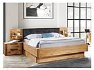 Dubová postel DENVER 18 180x200 cm s panely a úložným prostorem potahová látka KINGSTON 99