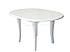 Dubový bílý kulatý stůl JARO 100 - 140 cm rozkládací