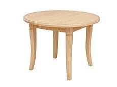 Dubový jídelní kulatý stůl JARO 80 cm lakovaný