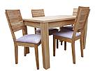 Dubový jídelní set INSYGNATA s rozkládacím stolem