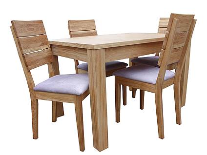 Dubový jídelní set INSYGNATA s rozkládacím stolem