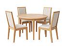 Dubový jídelní set OSLO s kulatým stolem
