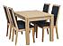 Dubový jídelní set s rozkládacím stolem