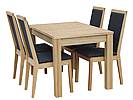 Dubový jídelní set s rozkládacím stolem