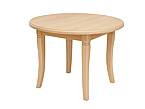 Dubový kulatý stůl JARO 130 - 180 cm rozkládací lakovaný