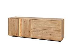 Dubový TV stolek PARIS 185 cm, s osvětlením
