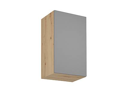 Horní kuchyňská skříňka LANGEN G45 - světle šedá/dub artisan