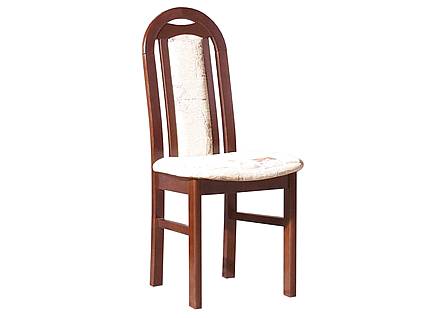Jídelní buková židle Karla s oválnou opěrkou - kůže