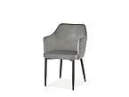 Jídelní čalouněná židle ASTOR velvet černá - šedá BLUVEL 14