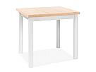 Jídelní stůl ADAM dub Artisan / bílá mat 90x65 cm