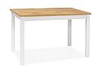 Jídelní stůl ADAM dub wotan / bílá mat 100x60 cm.