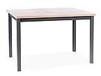 Jídelní stůl ADAM dub wotan / černý 120x68 cm