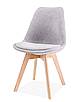Jídelní židle Dior - světle šedá/dub