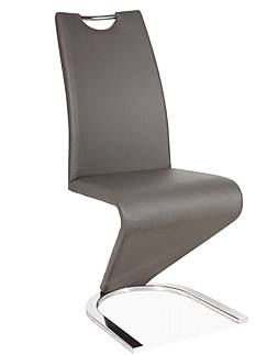 Jídelní židle H-090 - šedá/chrom