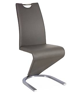 Jídelní židle H-090 - šedá/ocel kartáčovaná