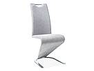 Jídelní židle H-090 - světle šedá látka/chrom