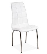 Jídelní židle H-104 - šedá/bílá látka
