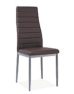 Jídelní židle H-261 - hnědá/aluminium