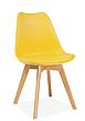 Jídelní židle Kris - žlutá/buk