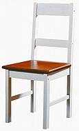Jídelní židle z masivu ROSA - bílo-hnědá