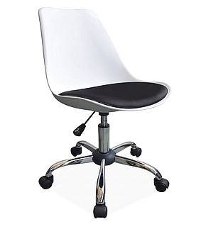 Kancelářská otočná židle Q-777 - bílá/černá