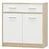 Kombinovaná komoda TIPS 2d1s - dub sonoma/bílá