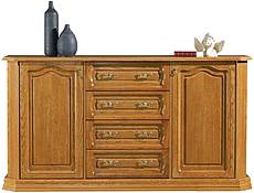 Komoda kombinovaná KINGA 4 šuplíky 200 cm