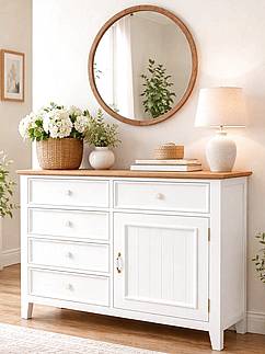 Komoda LEVANDE K7P SLIM: bílá