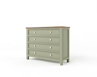 Komoda LEVANDE K8P4S z masivu olivová