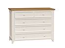 Komoda LEVANDE K8P5S z masivu krémová