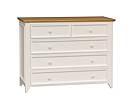 Komoda LEVANDE K8P5S z masivu krémová