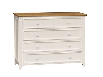 Komoda LEVANDE K8P5S z masivu krémová