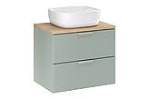Koupelnová skříňka ASTER 60 cm zelená s umyvadlem