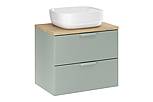Koupelnová skříňka ASTER 60 cm zelená s umyvadlem
