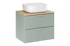 Koupelnová skříňka ASTER 60 cm zelená s umyvadlem