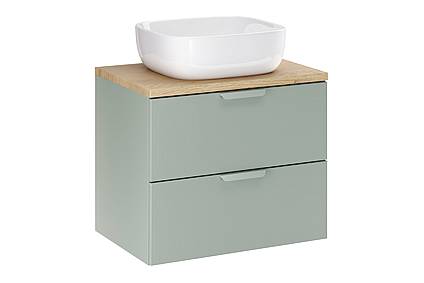 Koupelnová skříňka ASTER 60 cm zelená s umyvadlem