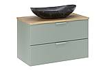 Koupelnová skříňka ASTER 80 cm zelená s umyvadlem