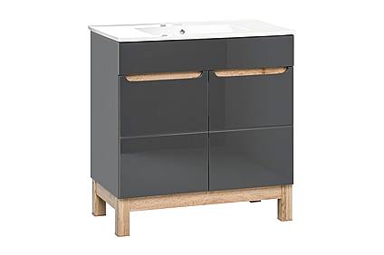 Koupelnová skříňka pod umyvadlo BALI II - 60 cm - šedá