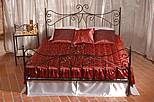 Kovová manželská postel Erika 160 x 200 cm - patina stříbrná