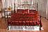 Kovová manželská postel Erika 160 x 200 cm - patina měděná