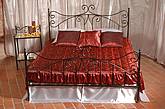 Kovová manželská postel Erika 180 x 200 cm - patina zlatá
