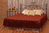 Kovová manželská postel Erika bez předního čela 180 x 200 cm - patina stříbrná