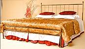 Kovová manželská postel Kajtek 160 x 200 cm - patina měděná