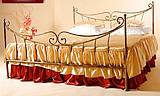 Kovová manželská postel Kornelie 160 x 200 cm - patina zlatá