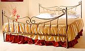 Kovová manželská postel Kornelie 160 x 200 cm - patina stříbrná