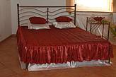 Kovová manželská postel Nikol bez předního čela 160 x 200 cm - patina stříbrná