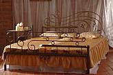 Kovová manželská postel Oáza  180 x 200 cm - patina zlatá