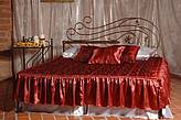 Kovová manželská postel Oáza bez předního čela 160 x 200 cm - patina stříbrná